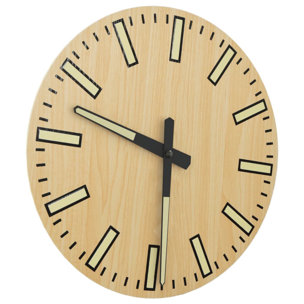 Luminous wall clock, alternate angle