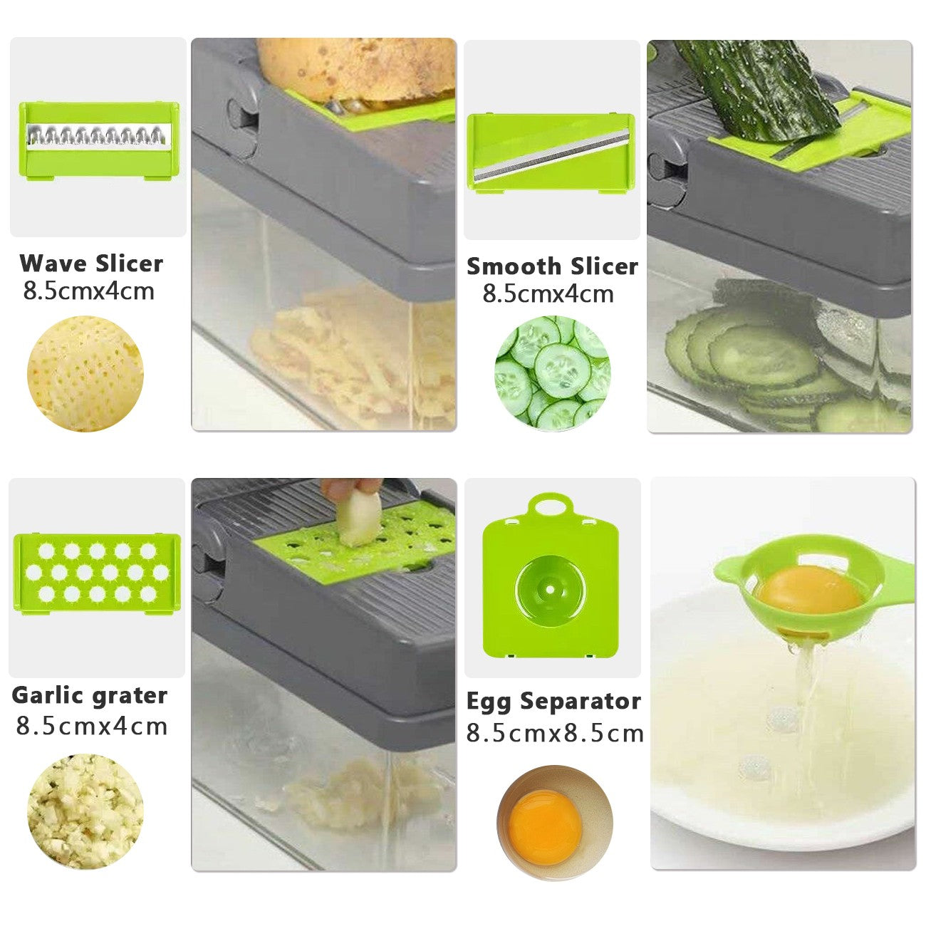 Casora 15-in-1 vegetable chopper set components