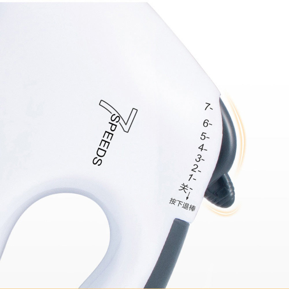 Compact stand mixer side view showing tilt head