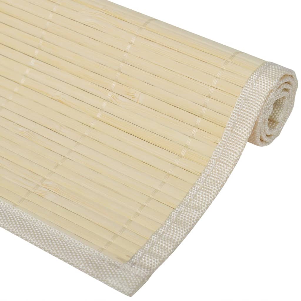 Close-up of the bamboo placemat surface texture (natural colourway shown)