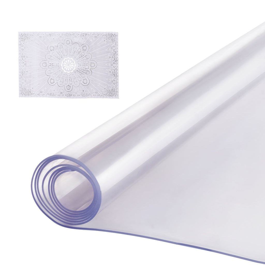 Casora clear PVC tablecloth protector rolled up