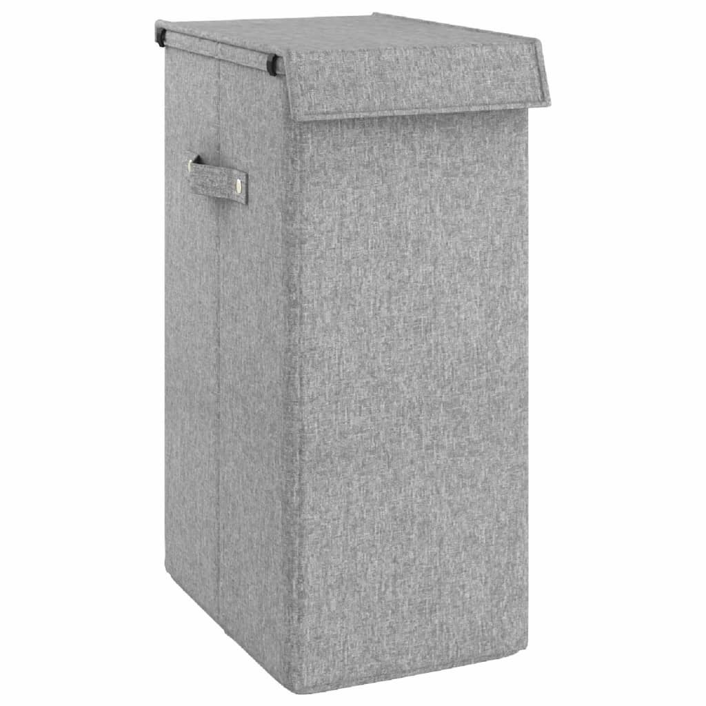Foldable laundry basket folded flat for storage