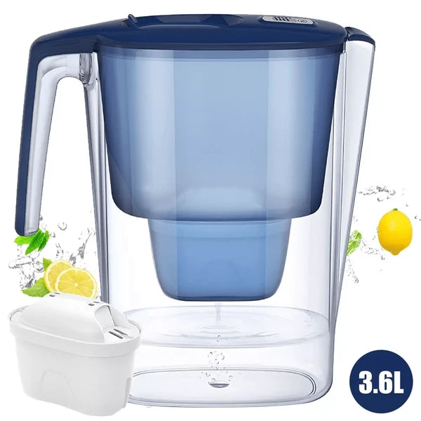 Casora 3.6 L water filter pitcher with countdown display